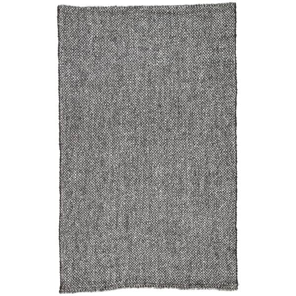 Hyde Solid Black Grey Jute Wool Handmade Area Rug Overstock 18193284