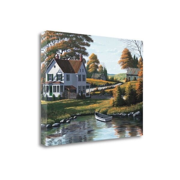 Along The Riverbank By Bill Saunders, Gallery Wrap Canvas - Overstock ...