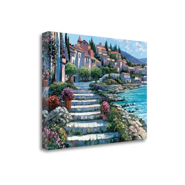 Steps Of St. Tropez By Howard Behrens, Gallery Wrap Canvas - Overstock ...