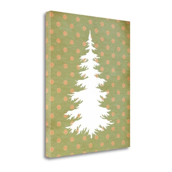 White Christmas Tree Bg By Tara Moss, Gallery Wrap Canvas - Overstock ...
