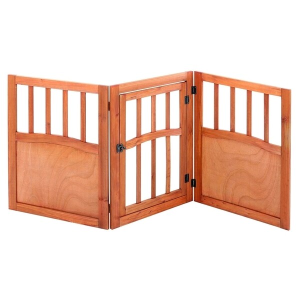wide pet gate with door