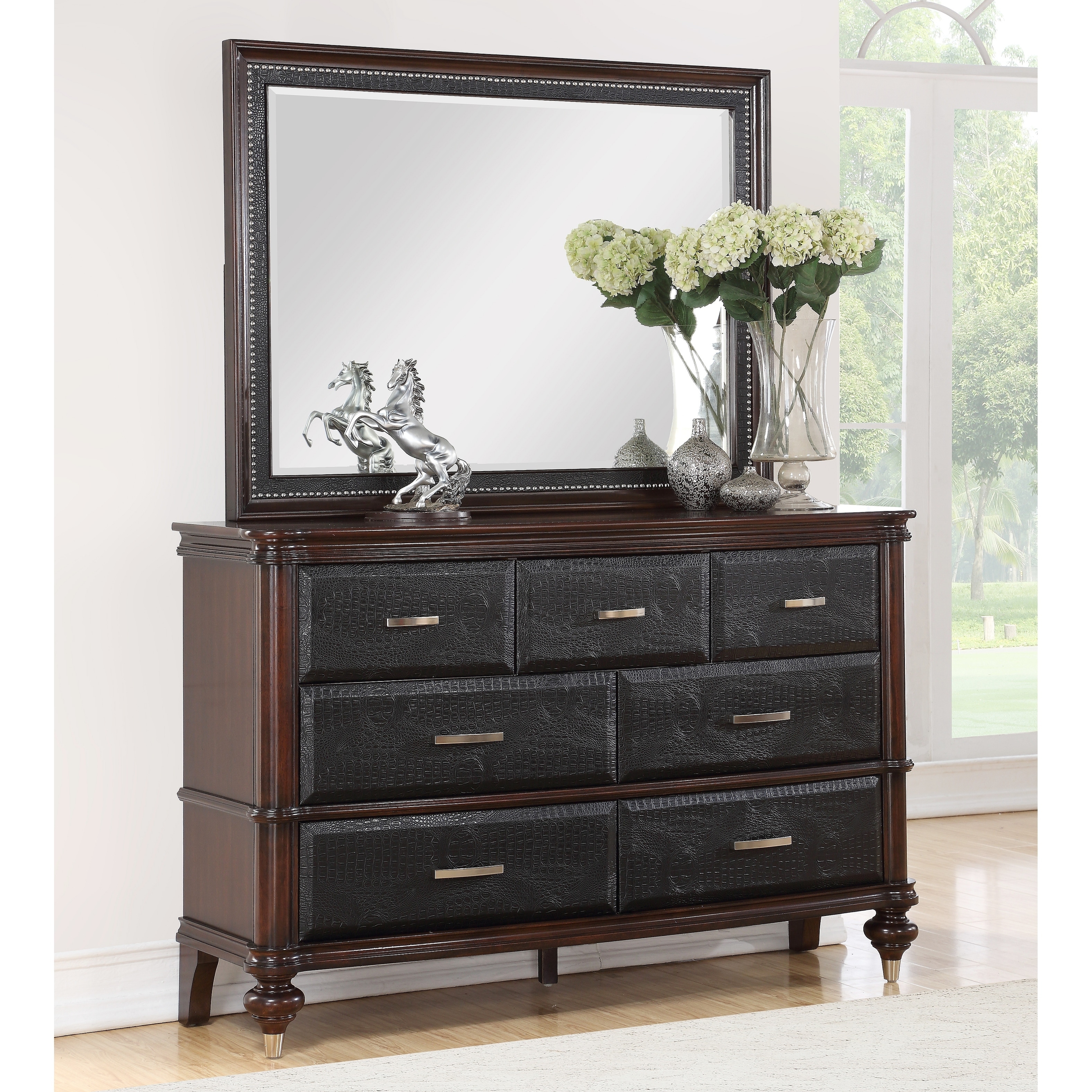 Shop Delano Luxury Leather Dresser Overstock 18212790