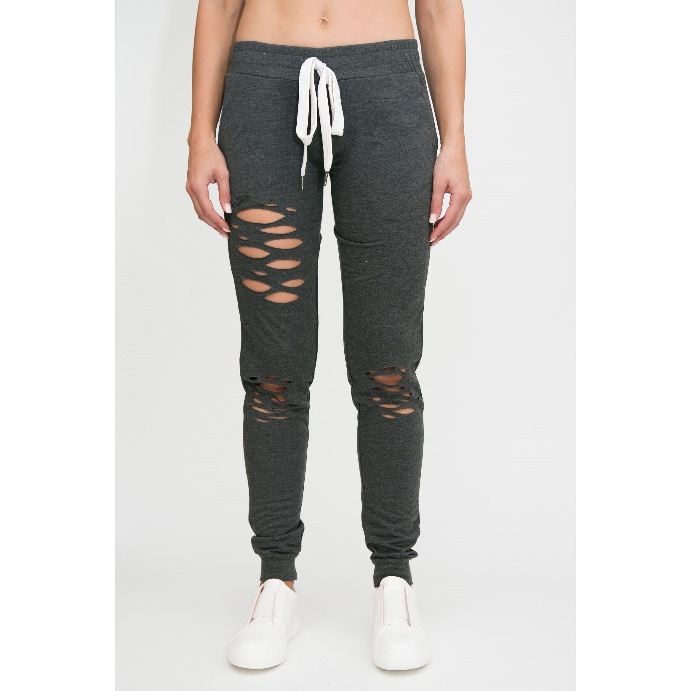 distressed joggers womens