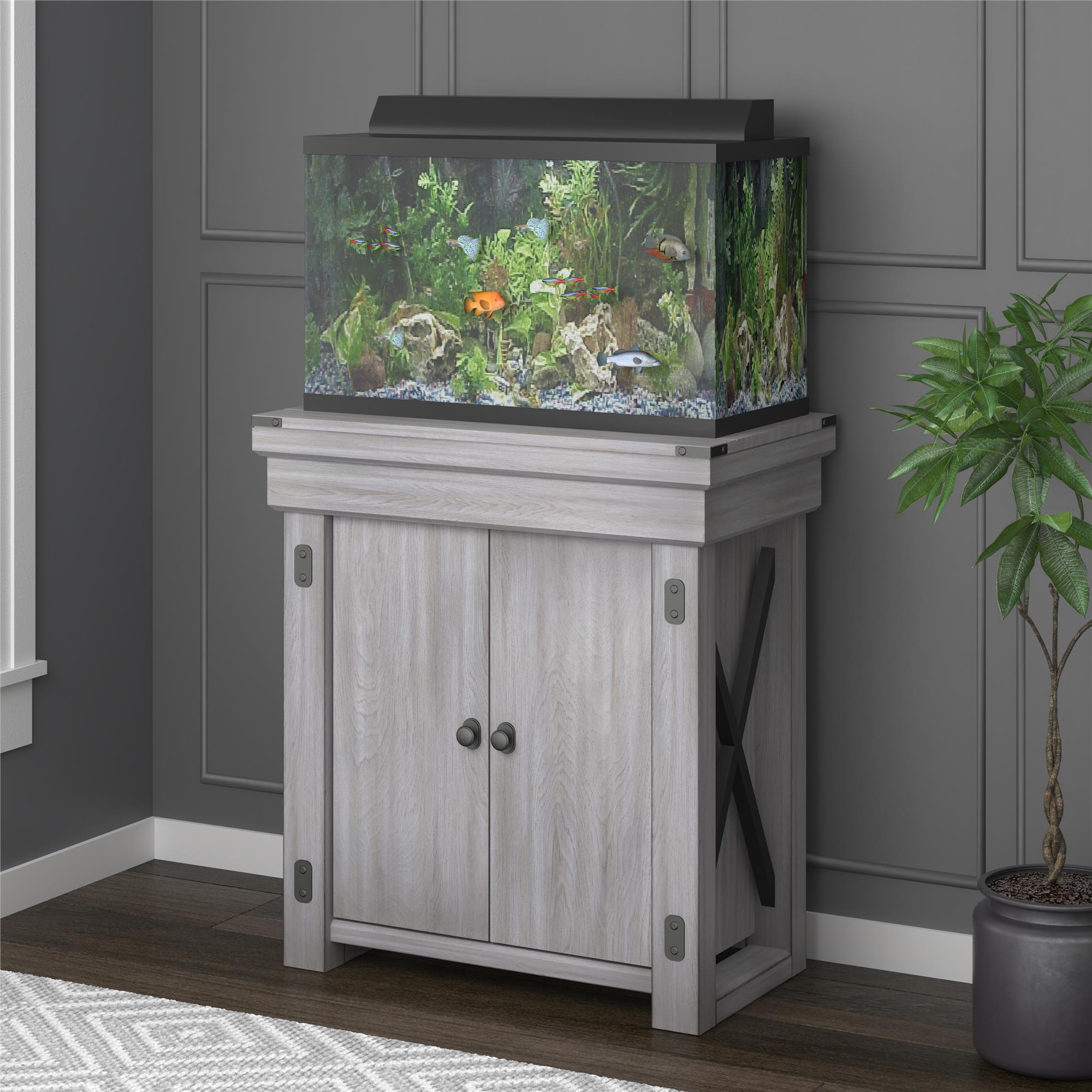 modern stand with 2 doors for aqarium tank