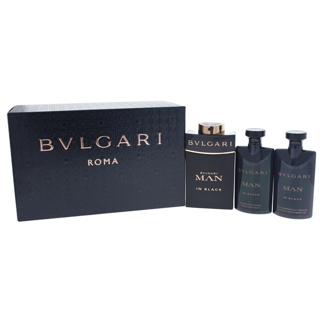 Bvlgari Man In Men S Black 4 Piece Gift Set Overstock 18213090