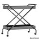 preview thumbnail 7 of 12, Zeke Contemporary Mirrored Metal Bar Cart by iNSPIRE Q Bold