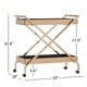 preview thumbnail 14 of 12, Zeke Contemporary Mirrored Metal Bar Cart by iNSPIRE Q Bold