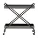 preview thumbnail 10 of 12, Zeke Contemporary Mirrored Metal Bar Cart by iNSPIRE Q Bold