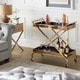 preview thumbnail 4 of 12, Zeke Contemporary Mirrored Metal Bar Cart by iNSPIRE Q Bold