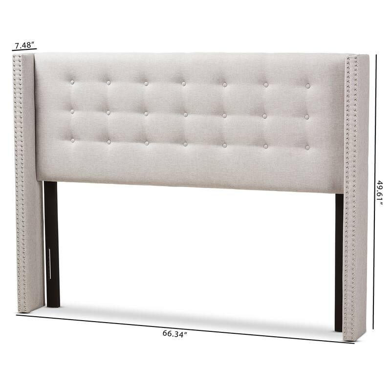 Contemporary Fabric Winged Headboard by Baxton Studio