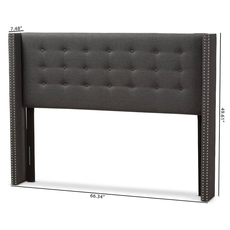 Contemporary Fabric Winged Headboard by Baxton Studio
