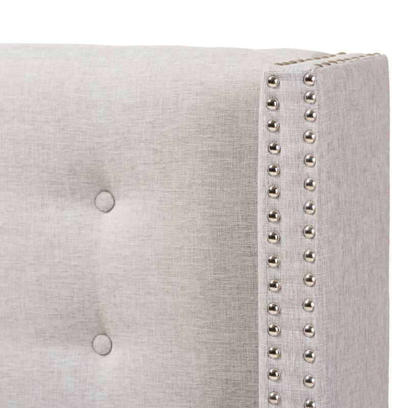 Contemporary Fabric Winged Headboard by Baxton Studio
