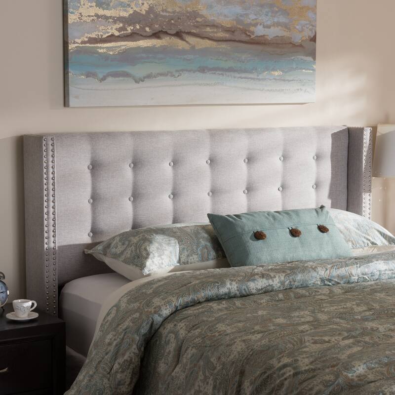 Contemporary Fabric Winged Headboard by Baxton Studio
