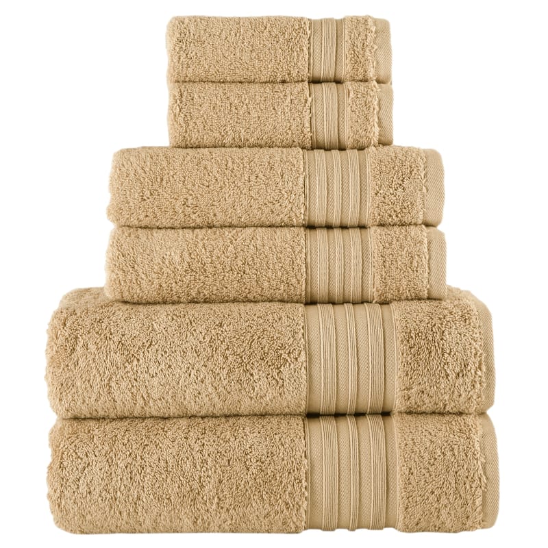 Laural Home 100% Turkish Cotton 6-Piece Towel Set