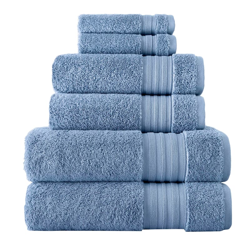Laural Home 100% Turkish Cotton 6-Piece Towel Set