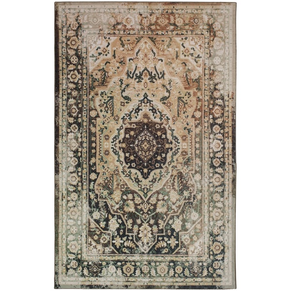 The Curated Nomad Sundarban Traditional Distressed Area Rug - 8' x 10'