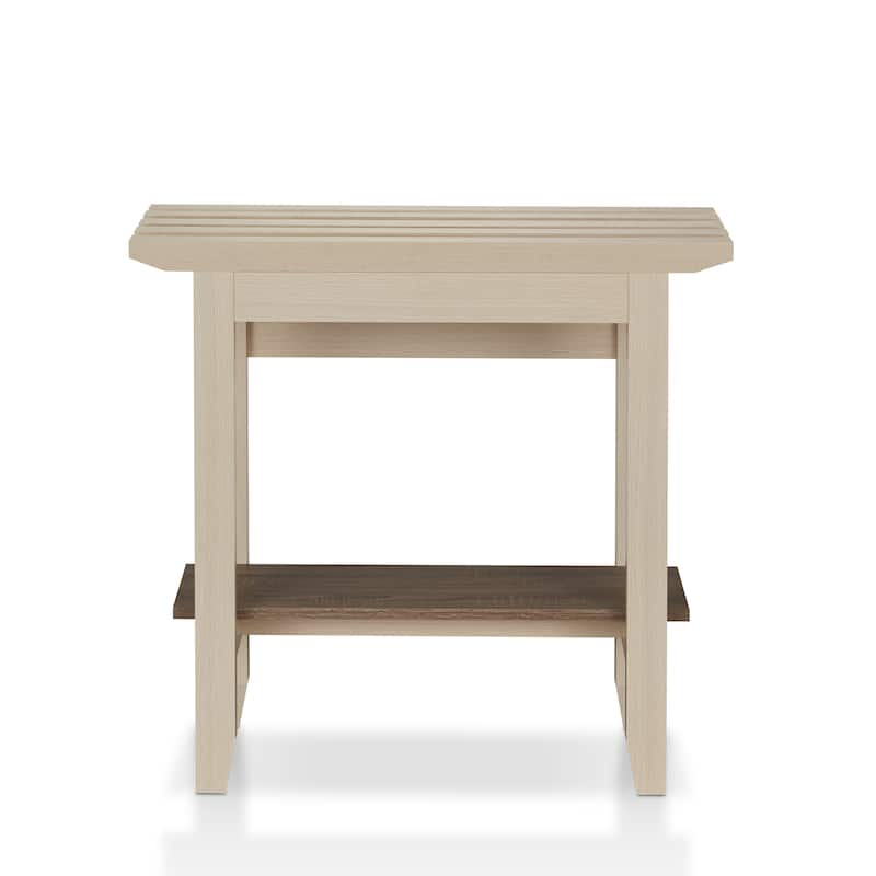 Geer Contemporary Ivory 36-inch 1-Shelf Console Table by Furniture of America