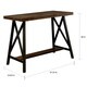 Furniture of America Mern Rustic Oak Solid Wood Counter Table - Thumbnail 9