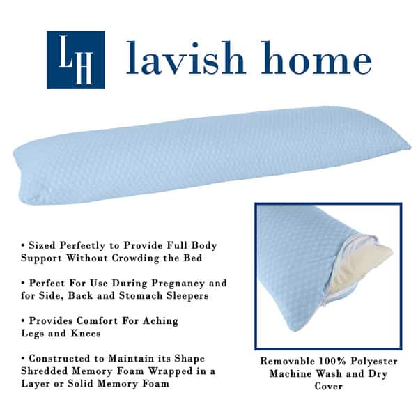 Shop Memory Foam Body Pillow Hypoallergenic Zippered Protector By