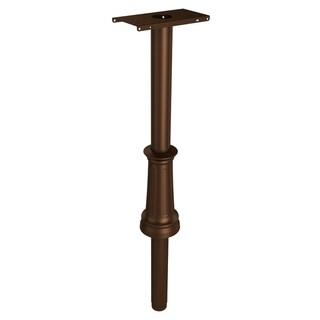 Redondo 3 in. Round In-ground Post with Decorative Cover Rubbed Bronze ...