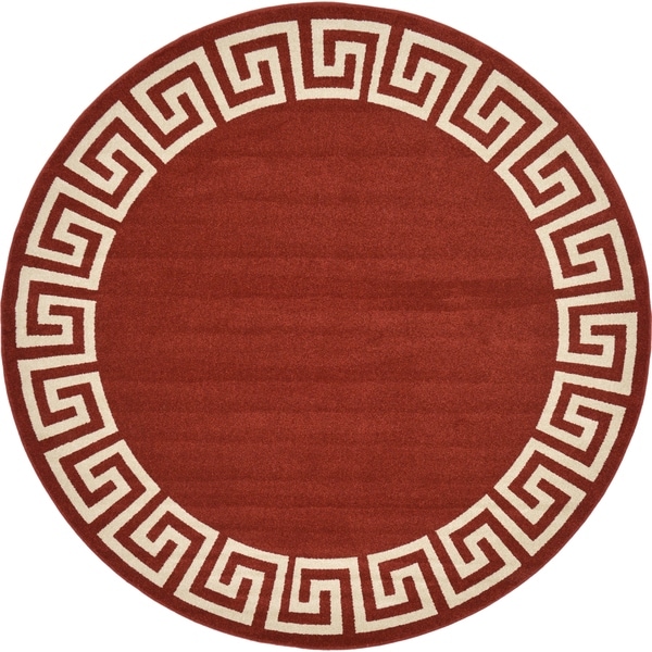 Unique Loom Modern Athens Round Rug - 8' x 8'