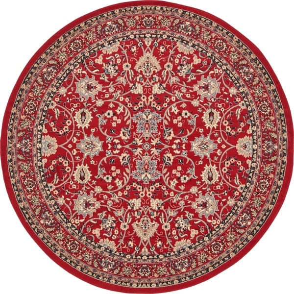 Unique Loom Washington Sialk Hill Round Rug - 8' x 8'