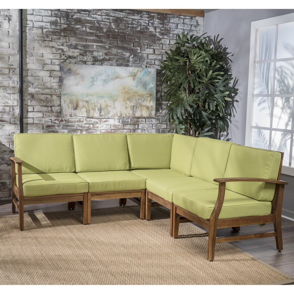 Ulrick Farmhouse Modern 5-piece Fabric Sectional Sofa Set by Christopher Knight Home