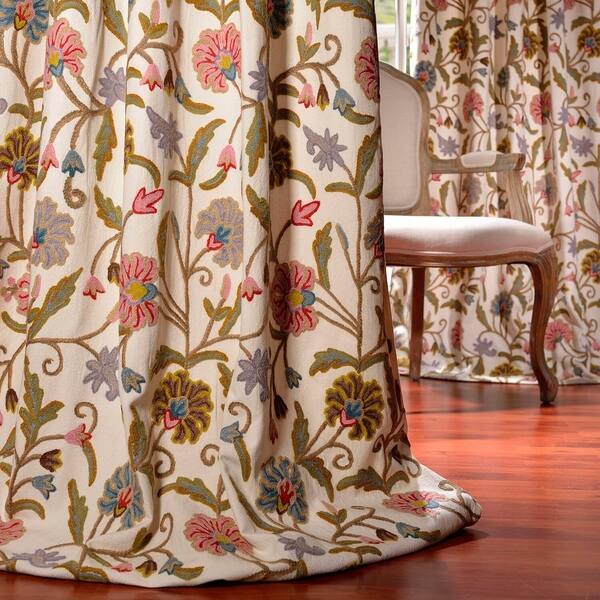 Shop Exclusive Fabrics Marlow Embroidered Cotton Wool Floral
