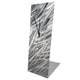 preview thumbnail 3 of 2, Helena Martin 'Silver Zig Zag Desk Clock' 6in x 18in x 6in Modern Table Clock on Natural Aluminum