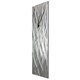 preview thumbnail 3 of 2, Helena Martin 'Silver Waves Clock' 6in x 24in Contemporary Wall Clock on Natural Aluminum