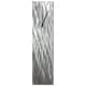 preview thumbnail 1 of 2, Helena Martin 'Silver Waves Clock' 6in x 24in Contemporary Wall Clock on Natural Aluminum