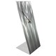 preview thumbnail 3 of 2, Helena Martin 'Silver Lines Desk Clock' 6in x 18in x 6in Modern Table Clock on Natural Aluminum