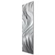 preview thumbnail 3 of 2, Helena Martin 'Silver River Clock' 6in x 24in Contemporary Wall Clock on Natural Aluminum