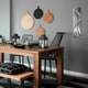 preview thumbnail 2 of 2, Helena Martin 'Silver River Clock' 6in x 24in Contemporary Wall Clock on Natural Aluminum