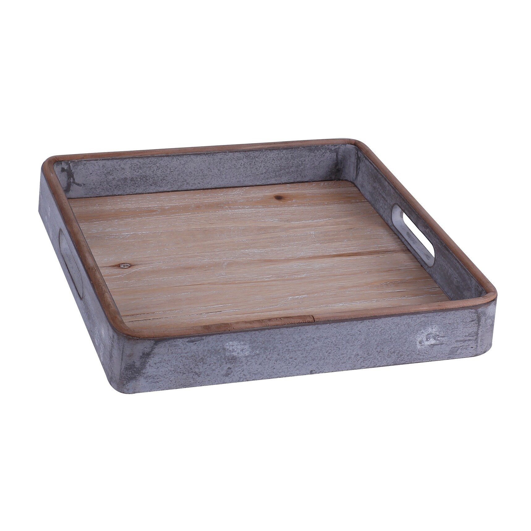 grey wooden tray