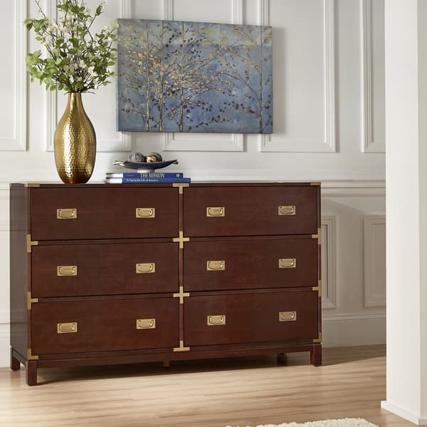 Shop Kedric 6 Drawer Gold Accent Dresser By Inspire Q Bold On