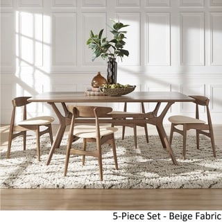 Nadine Walnut Dining Set Chairs iNSPIRE Q Modern