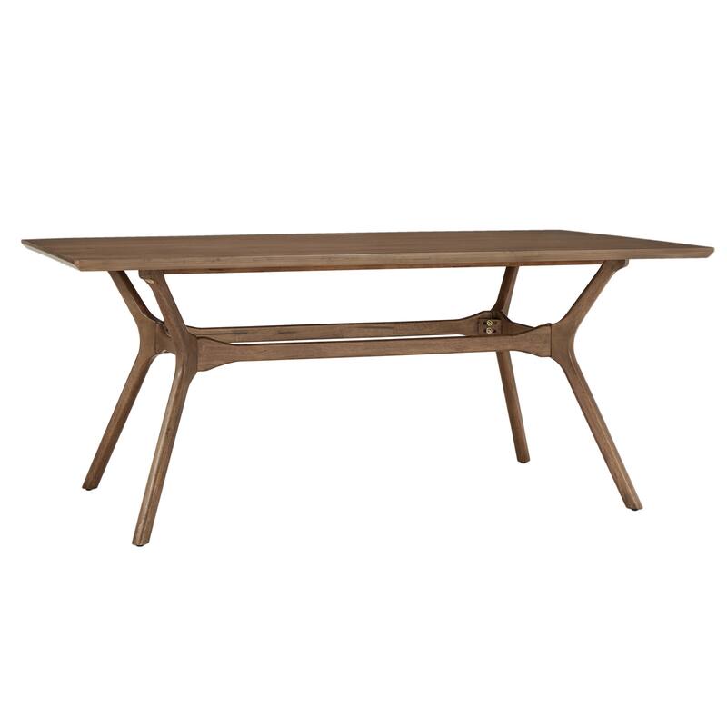 Nadine Dark Walnut Finish Rectangular Dining Set - Curved Back Chairs by iNSPIRE Q Modern