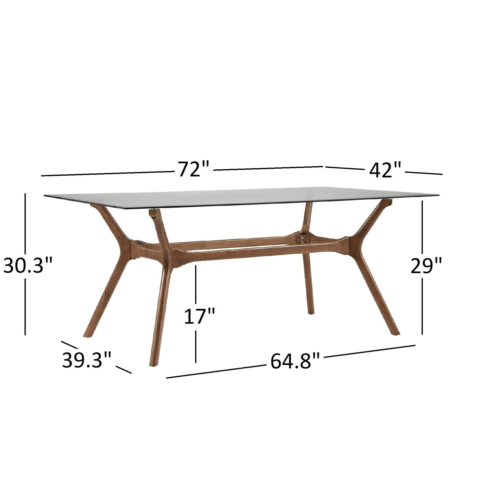 Nadine Dark Walnut Finish Glass Table Top Round Dining Set - Curved Back  Chairs by iNSPIRE Q Modern - On Sale - Bed Bath & Beyond - 18218122