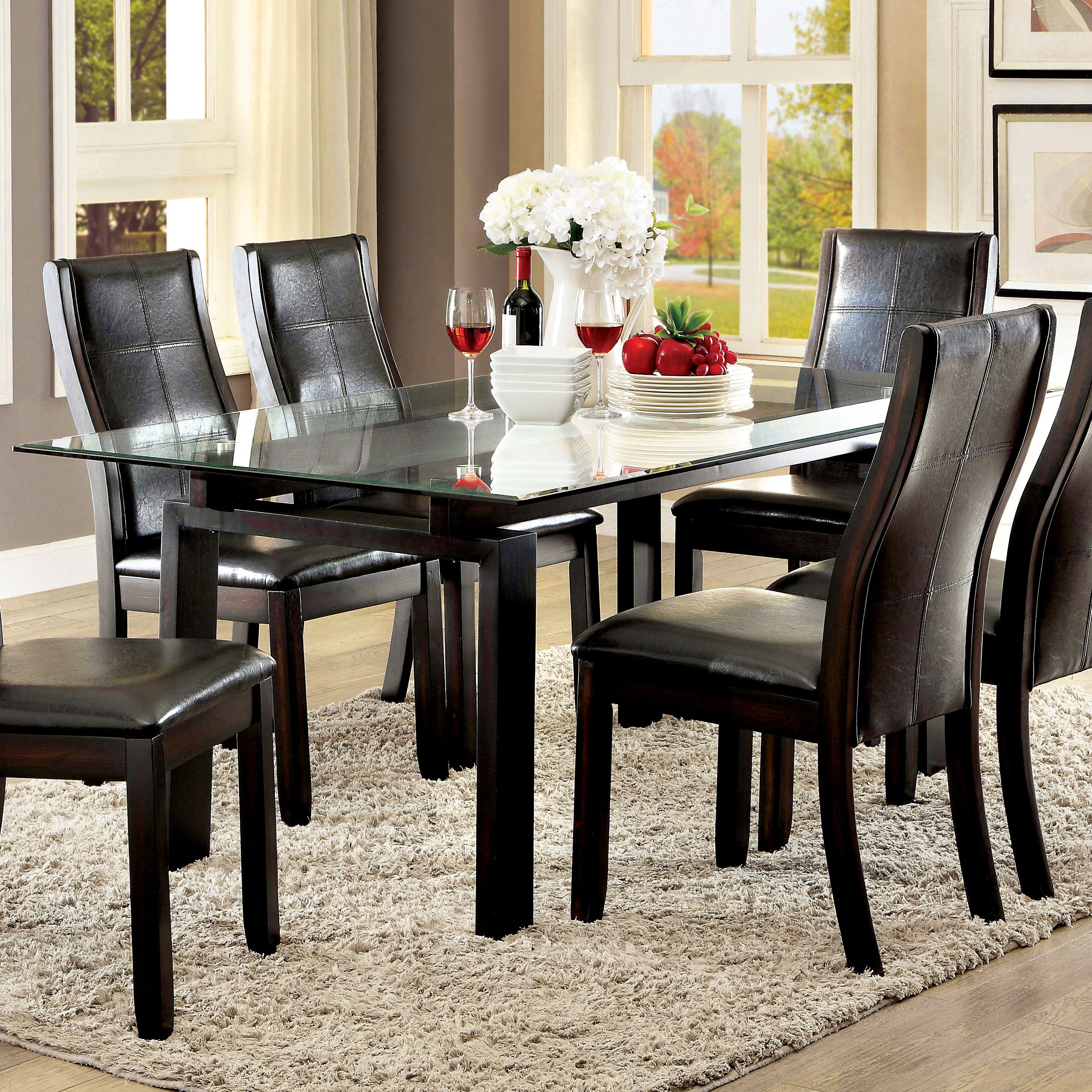 Furniture Of America Weer Contemporary Walnut 72 Inch Dining Table Furniture Of America Weer Contemporary Walnut 72 Inch Dining Table
