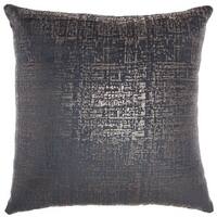 Inspire Me! Home Décor Distressed Metallic Midnight Throw Pillow by Nourison (18-Inch X 18-Inch)