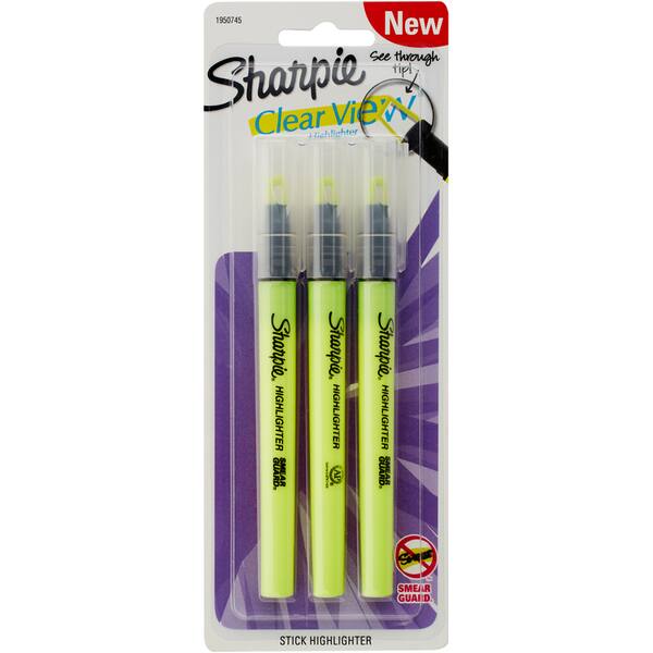Sharpie Clear View Highlighters 3/Pkg Bed Bath & Beyond 18218299