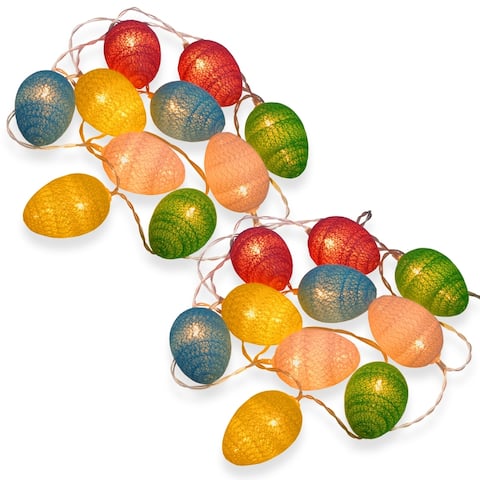 Battery Operated Easter Egg Light String Two-Pack - 54 in