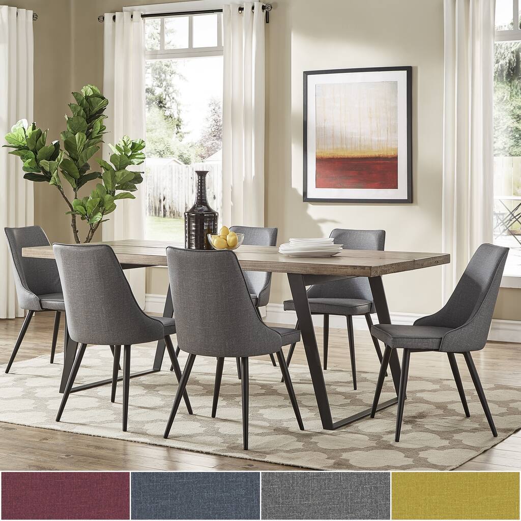Division Mid-Century Split Top Rectangular Dining Set by iNSPIRE Q Modern