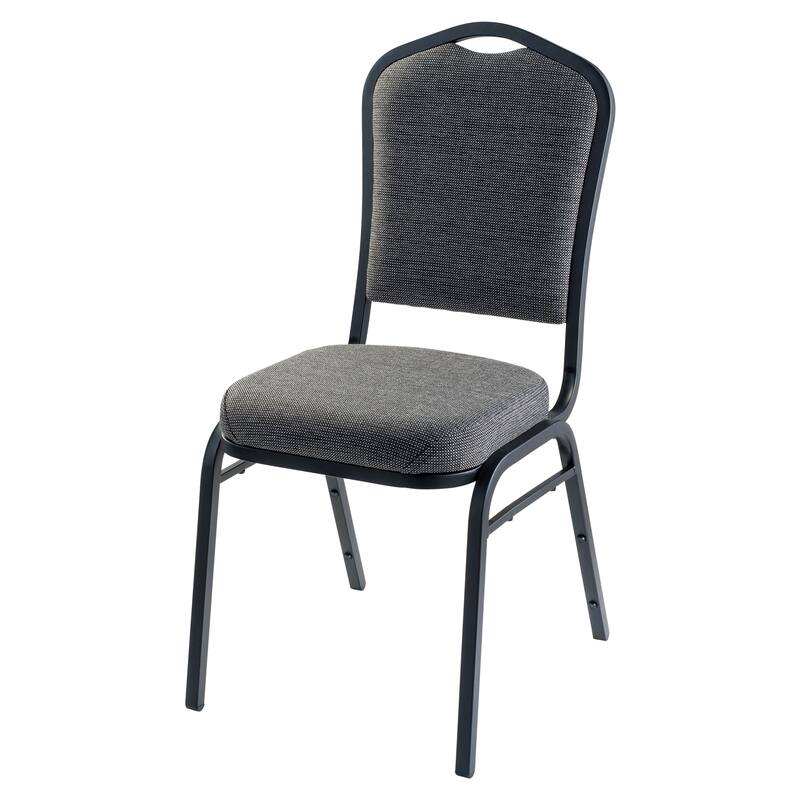 Silhouette Fabric Padded Stack Chair Natural Greystone