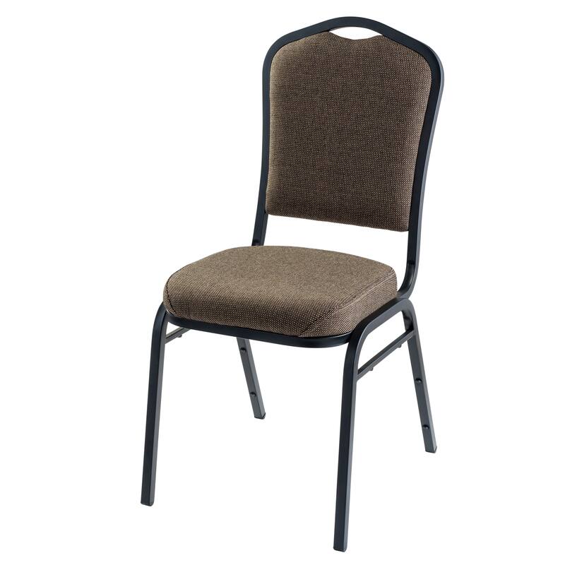 Silhouette Fabric Padded Stack Chair Natural Greystone - Brown