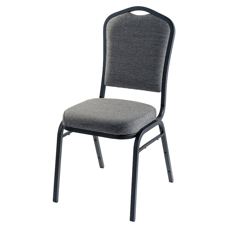 Silhouette Fabric Padded Stack Chair Natural Greystone - Grey
