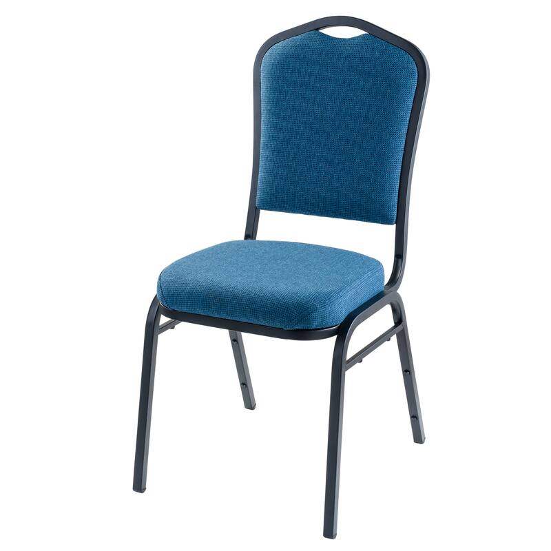 Silhouette Fabric Padded Stack Chair Natural Greystone - Blue