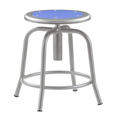 Adjustable Height Stool With Metal Seat Persian Blue