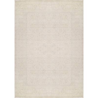 Pasargad Ferehan Ivory Collection Hand-Knotted Wool Rug (16' 3" X 22' 4") - 16' x 22'